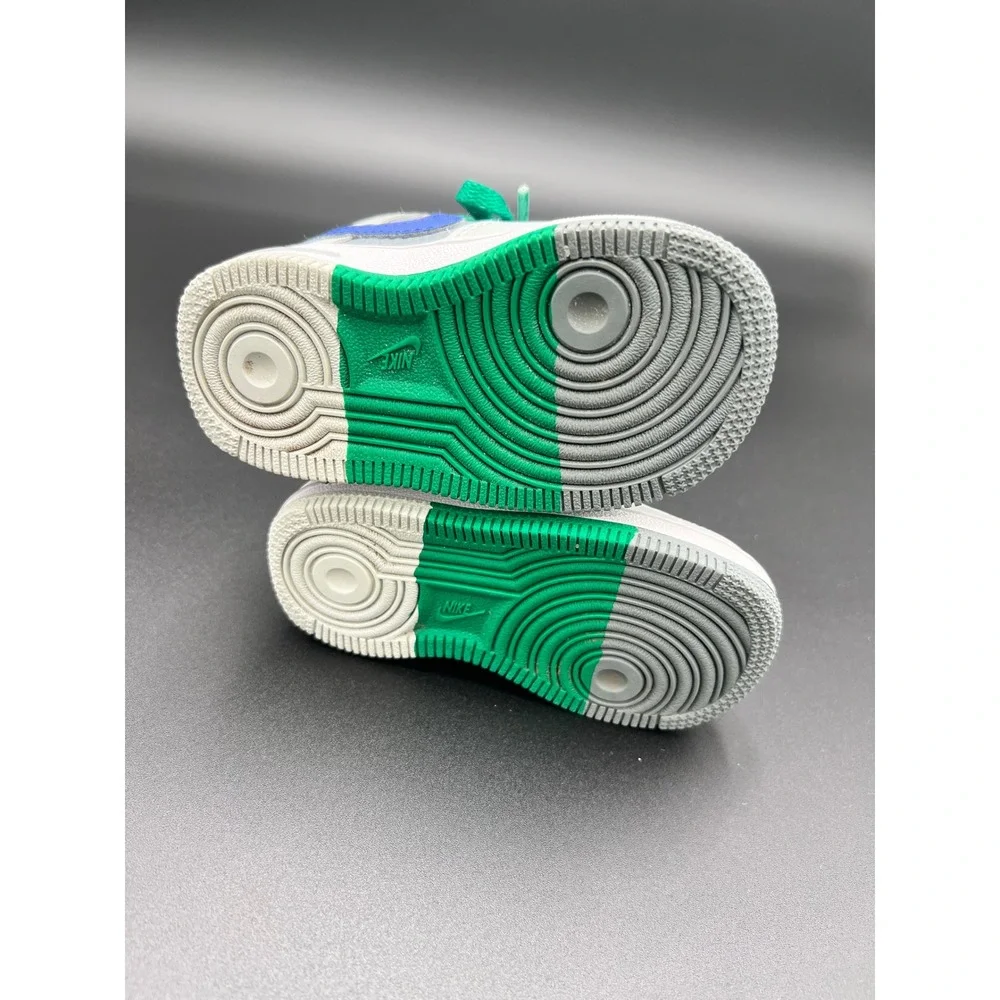 Nike Air Force 1 Low Toddler Sneakers Grey White Blue Green Streetwear Shoes